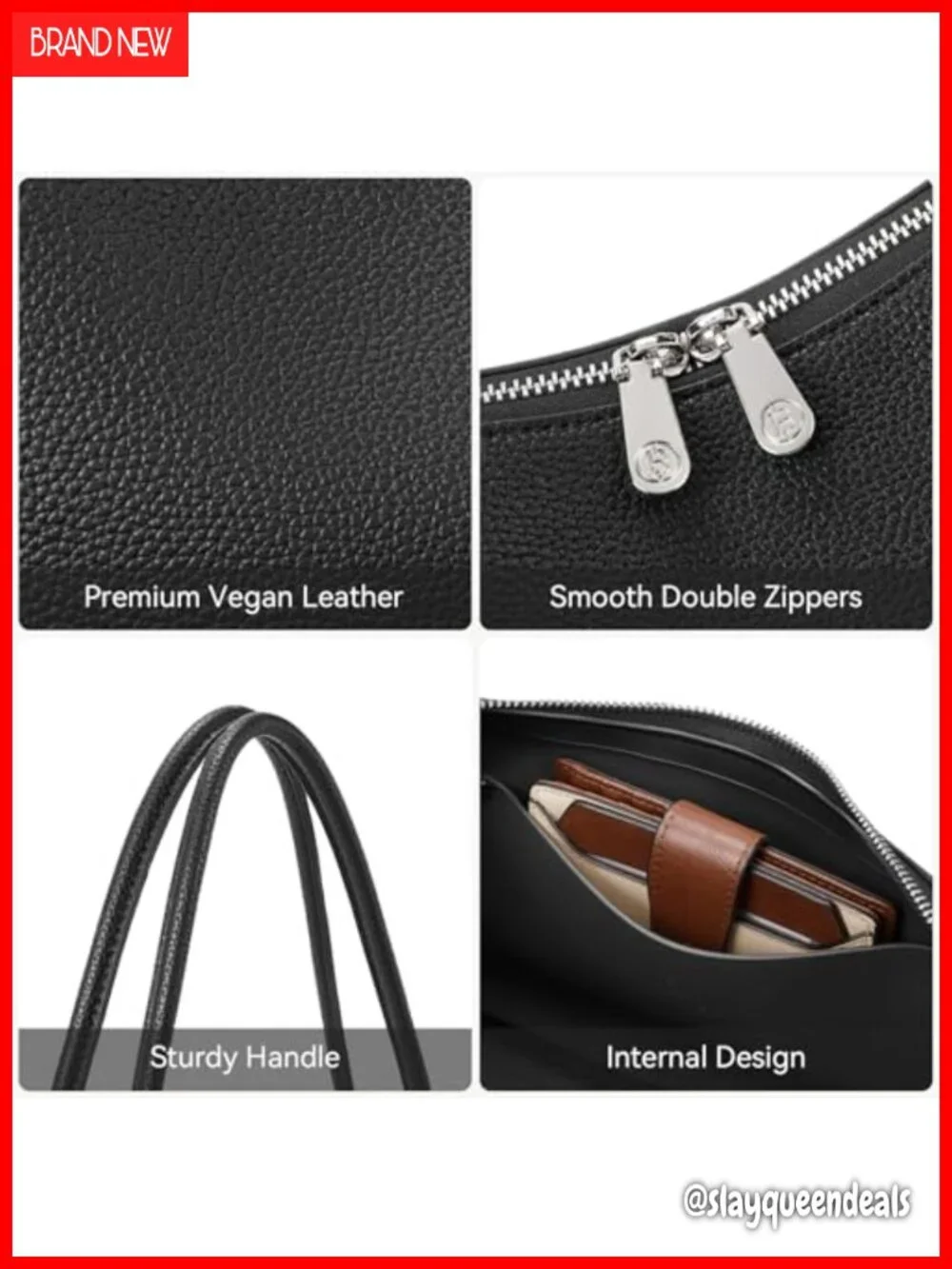 Small Hobo Bag Women Vegan Leather Shoulder Purse Designer Winter Handbag